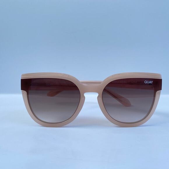 Quay Australia Noosa Bevel Milky Blush/Brown Cat Eye Sunglasses main image 11